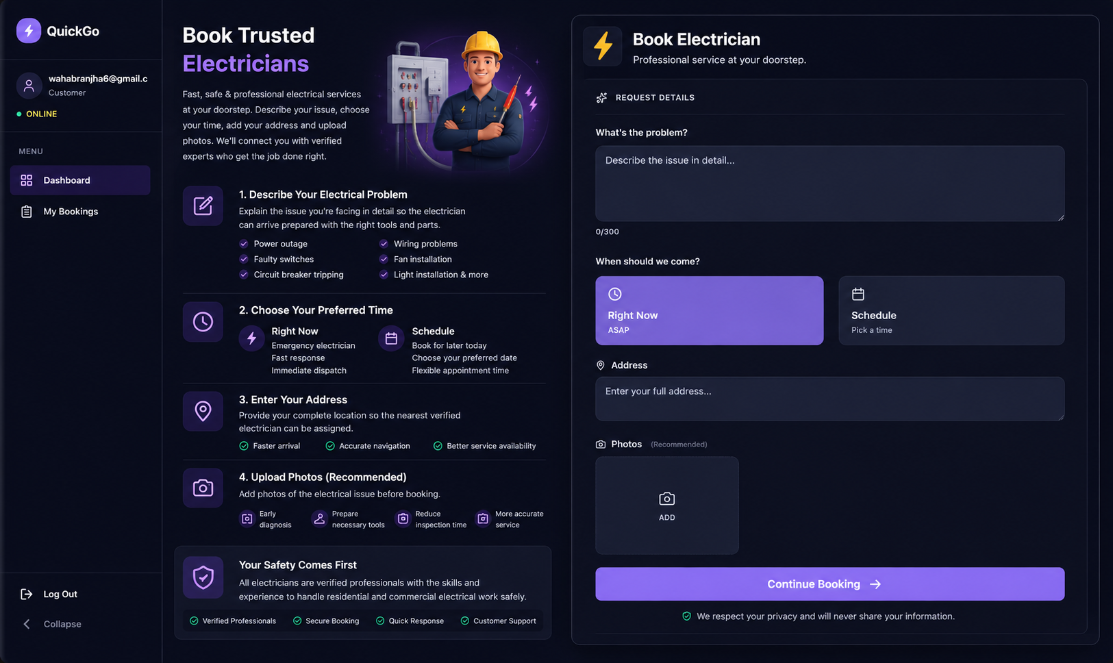 QuickGo screenshot 1