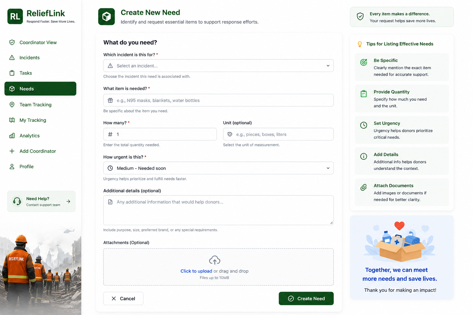 ReliefLink screenshot 3